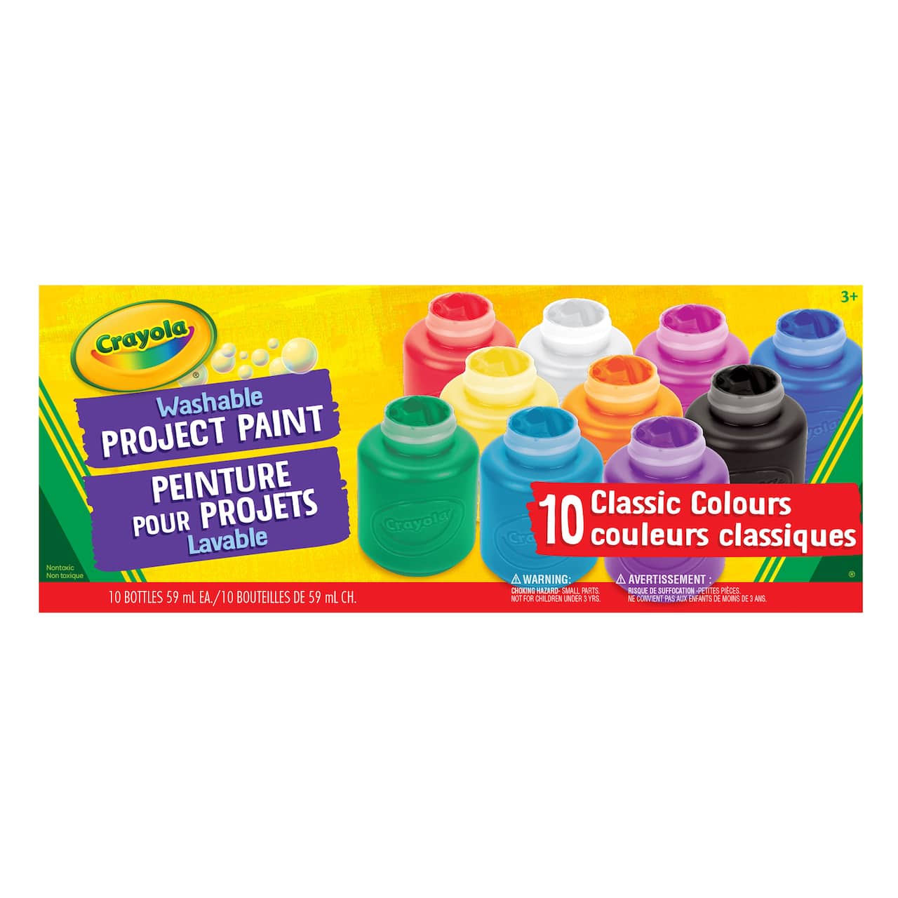 12 Packs: 10 ct. (120 total) Crayola® Washable Project Paint Set